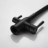 Змішувач для кухні під фільтр Frap F4396-6 з гнучким виливом, фото 4