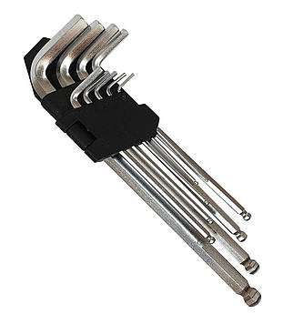 Шестигранні ключі 1,5-10 мм/190 мм,9 шт. Silver S10700