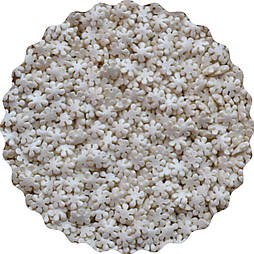 Посипка кондитерська "Білі сніжинки перламутр" 25 грам