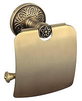 Держатель для туалетной бумаги закрытый Милано, бронза