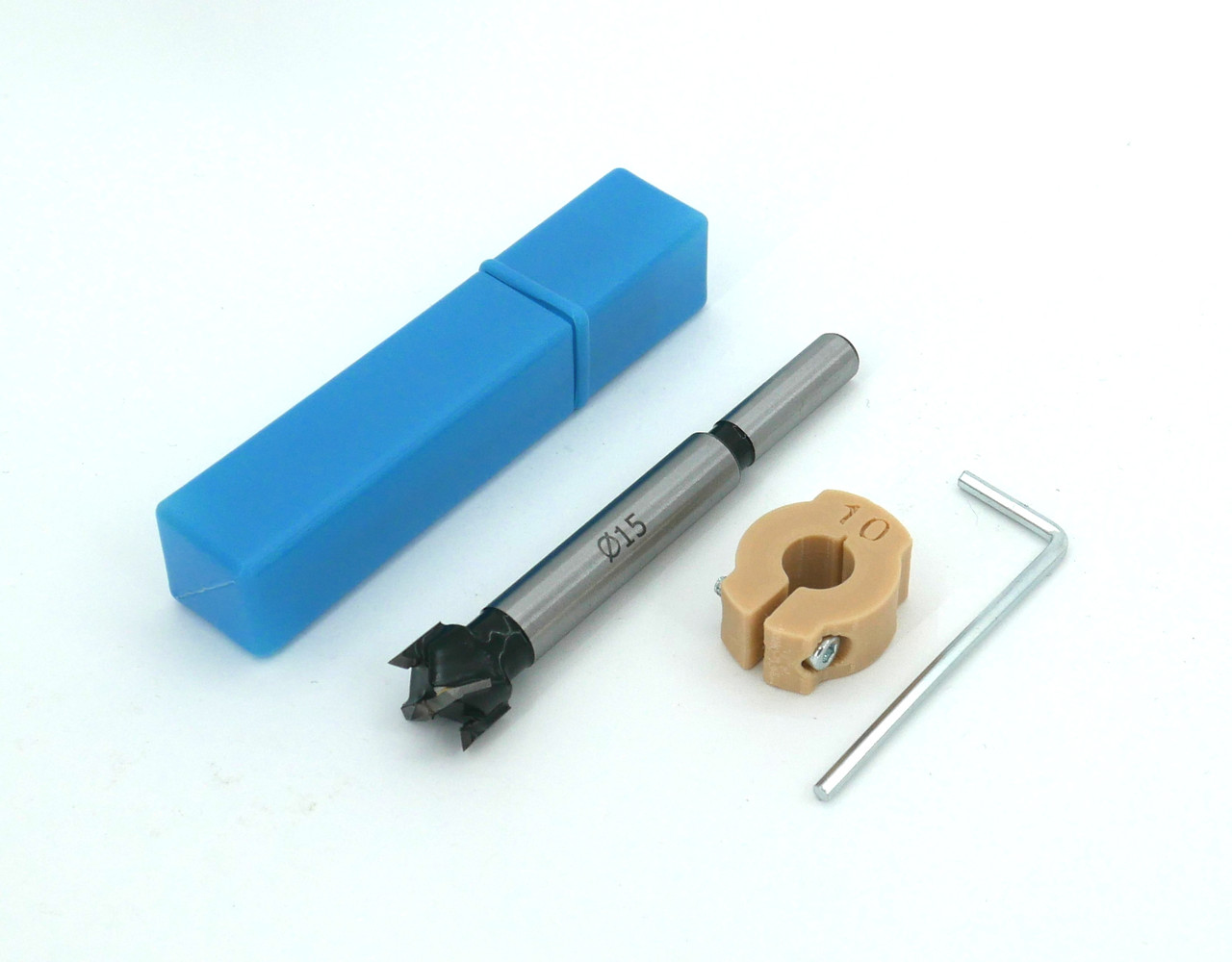 Фреза Форстнера Yomo 15 мм із пласиковим обмежувачем, фото 1