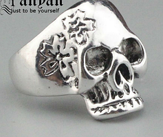 Кільце для чоловічого зі сталі, череп 20р