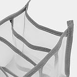 Органайзер для зберігання нижньої білизни та шкарпеток на 6 секцій сітчастий прозорий роздільник, фото 5