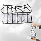 Органайзер для зберігання нижньої білизни та шкарпеток на 6 секцій сітчастий прозорий роздільник, фото 3