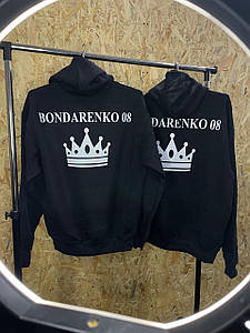 Худі з принтом прізвища та номеру кенгуру LUX осінь-весна Одяг для пар