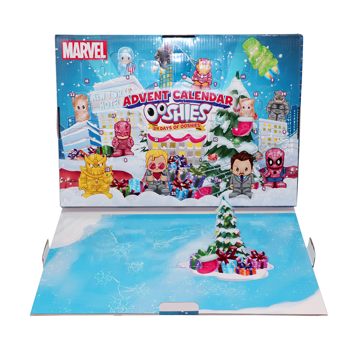 Адвент-календар Marvel набір ігрових фігурок (24 фігурки) Ooshies 23296, фото 1