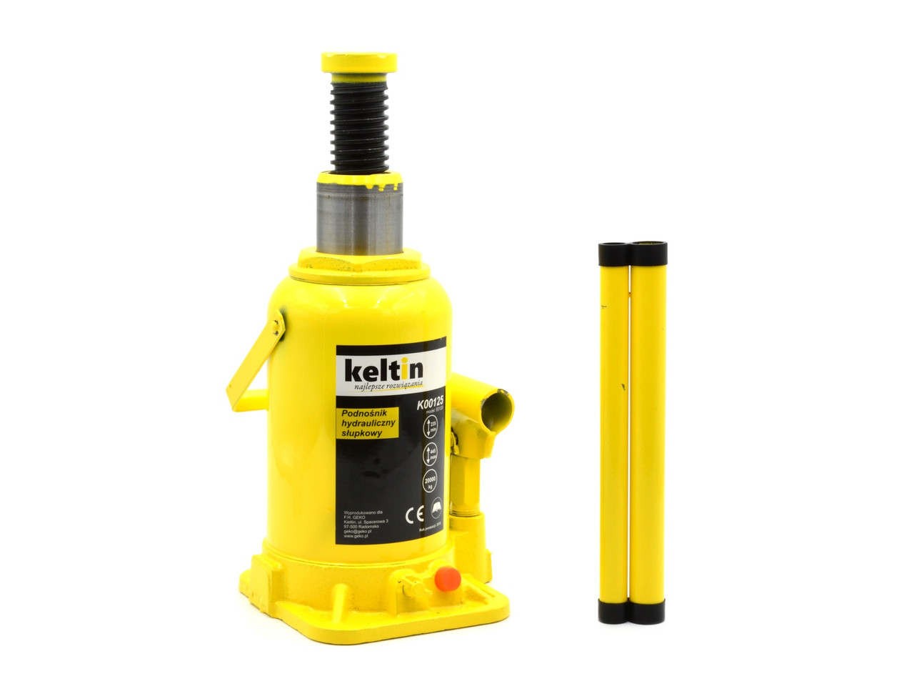 Підйомник пляшковий (телескопічний) гідравлічний Keltin 20T K00125