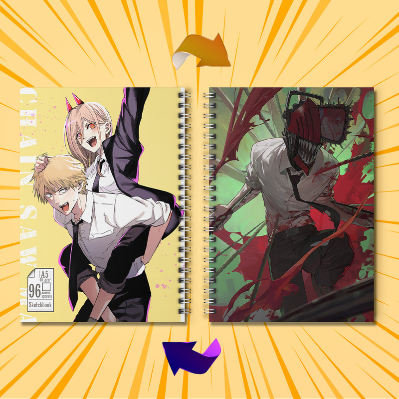 Скетчбук Аніме 96 л Chainsaw Man 09