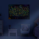 Розвиваючий набір для дітей Карта зоряного неба, що світиться Зіркова подорож А1 60х84 см, фото 5