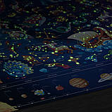 Розвиваючий набір для дітей Карта зоряного неба, що світиться Зіркова подорож А1 60х84 см, фото 2