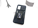 Чохол для Xiaomi Redmi Note 12 Pro 4G ПРОТИВОУДАРНИЙ чорний зі шторкою, ударостійкий чохол редмі нот 12 про 4 г, фото 10