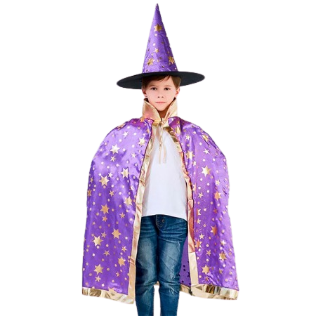 Маскарадний костюм Чарівник (фіолетовий) ABC