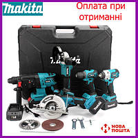 Набор 5в1 АКБ Makita 36V (Шуруповер, Болгарка, Перфоратор, Гайковерт, Циркулярна пила)