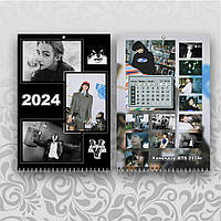 Календарь BTS 2024 V Kim Taehyung А4 настенный перекидной