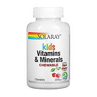 Вітаміни для дітей від 2 років Solaray Kids Vitamins & Minerals 60 chewables