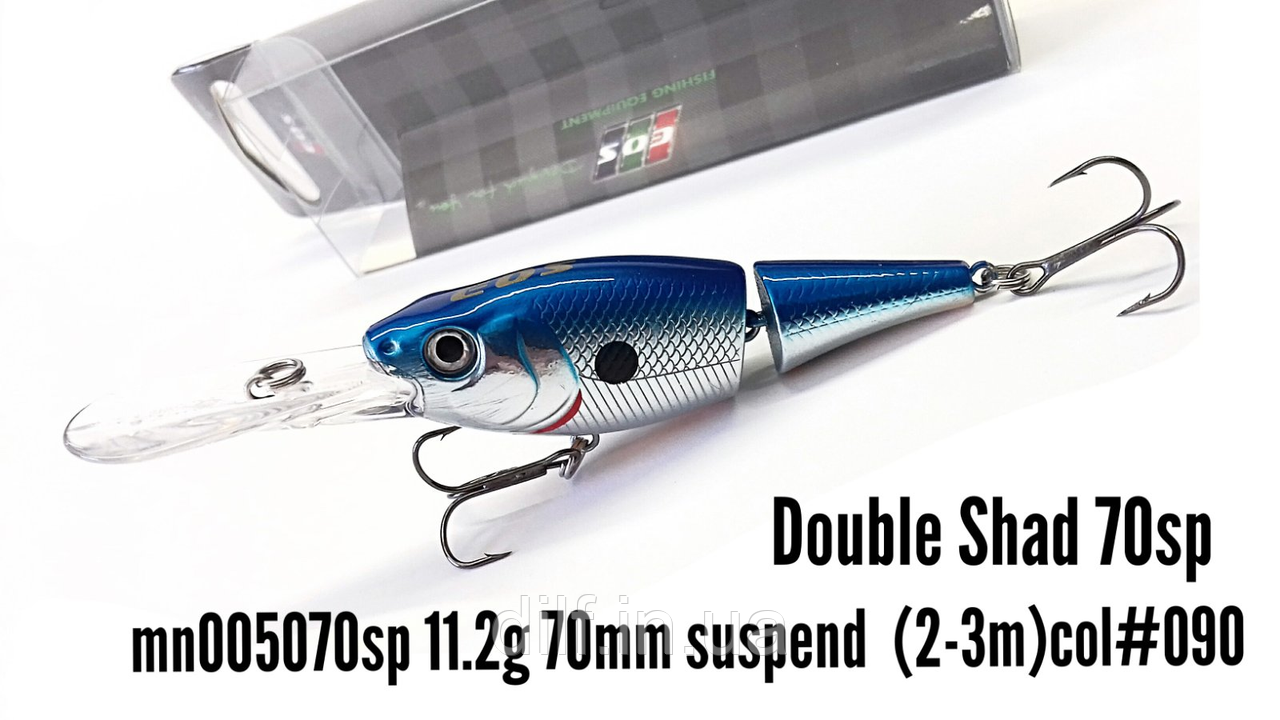 Воблер EOS Double Shad 70sp 11.2g заглиблення 2-3м (колір 090), фото 1