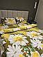 Двоспальний комплект (Ранфорс) | Комплект постільної білизни Ромашка | Простирадло 200х220 см, фото 7