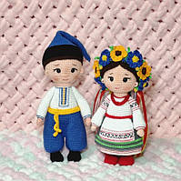 Вязаная игрушка Куколка Украиночка. Пара Украинцы