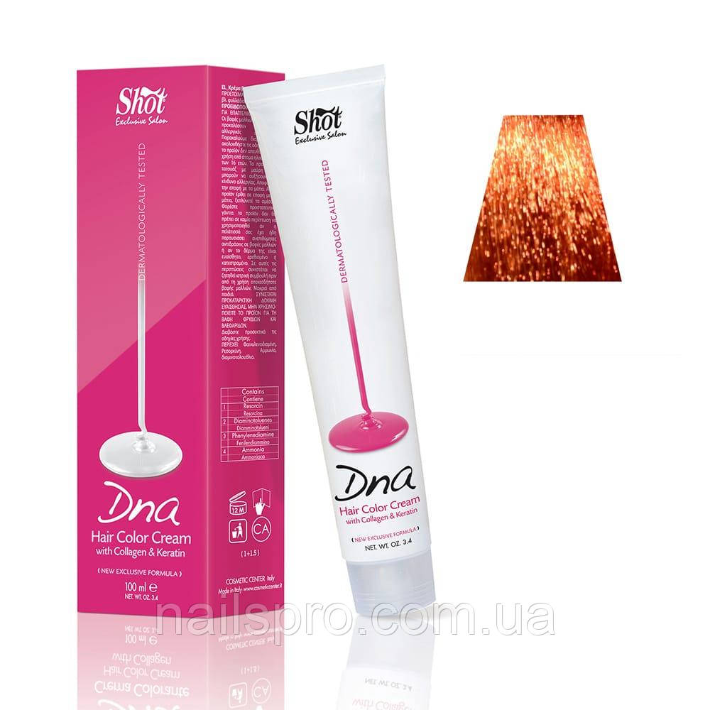 Крем-фарба для волосся з колагеном Shot DNA Hair Color Crem (9.43 Екстра світло-русявий мідний), 100 мл