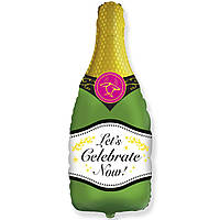 Фольгована кулька велика фігура Шампанське 83х43 см Flexmetаl в упаковці