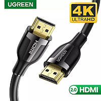 Кабель HDMI Ugreen v2.0 4K-60 Гц 1.5 м 18 Гбіт / с HDR 3D (ED030) 60439