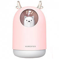 Зволожувач повітря, Домашній улюбленець, USB Aroma Humidifier M106 Аромалампа з LED-підсвіткою, Pink
