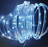 Вулична гірлянда дюралайт ХОЛОДНИЙ БІЛИЙ 10 м, світлодіодна стрічка гірлянда, дюралайт LED стрічка для дому ХІТ, фото 4