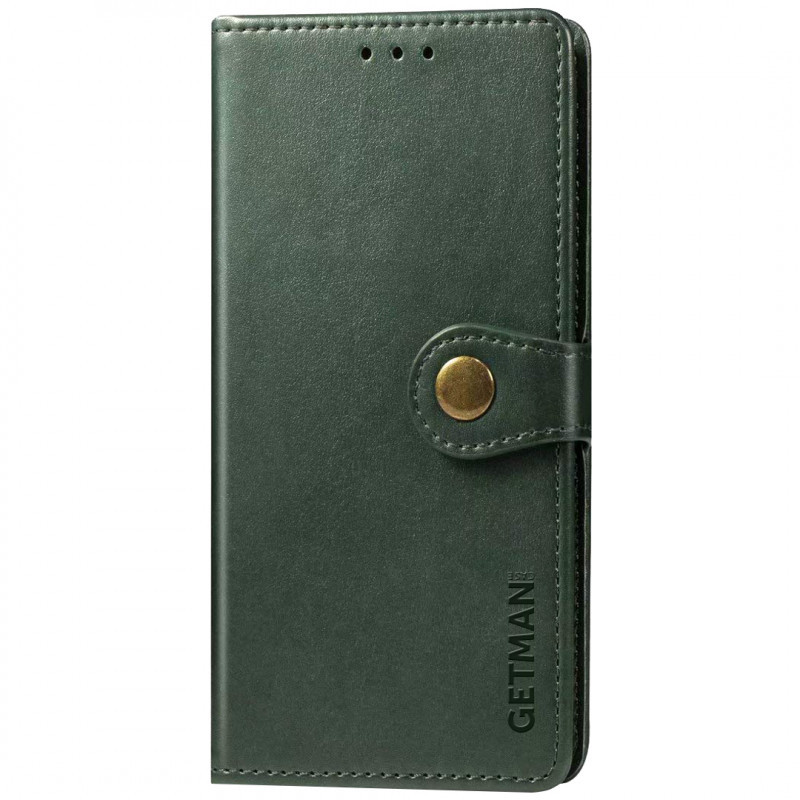 Шкіряний чохол книжка GETMAN Gallant (PU) для Xiaomi Redmi 9C Зелений
