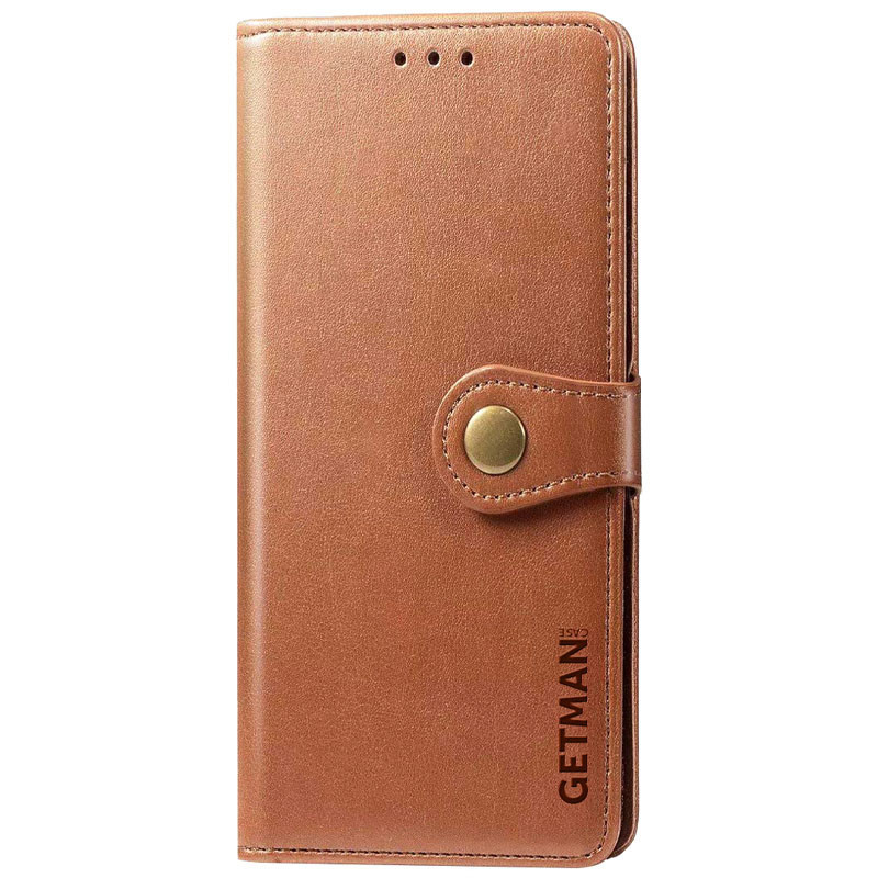 Шкіряний чохол книжка GETMAN Gallant (PU) для Xiaomi Redmi 9 Коричневий, фото 1