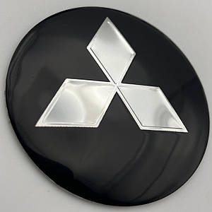 Наклейка для ковпачків із логотипом Mitsubishi 65 мм метал
