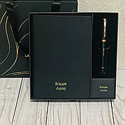 Подарункові набори: щоденники і ручки з логотипом компанії