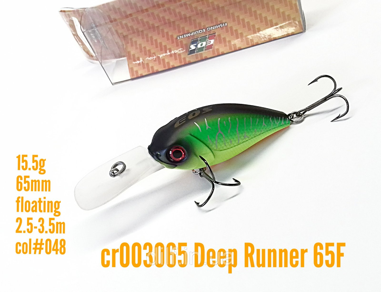 Воблер EOS Deep Runner 65f 15.5g заглиблення 2.5-3.5м (колір 048), фото 1