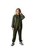 Жіночий спортивний костюм хакі Оверсайз S-2XL, фото 2
