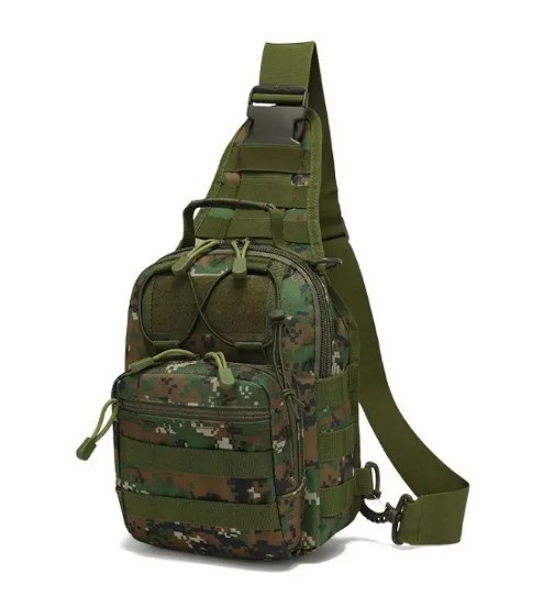 Сумка нагрудна тактична через плече Темний піксель A744, фото 1