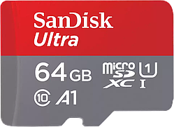 Карта пам'яті SanDisk Ultra A1 microSDXC 64GB C10 UHS-I (SDSQUNC-064G-ZN3MN)