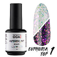 Топ без липкого шару GGA Professional Euphoria "Ейфорія" №01, 15 мл