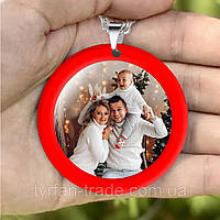 Рождественские сувениры - круглой формы кулон жетон брелок медальон для мужа с Вашим фото