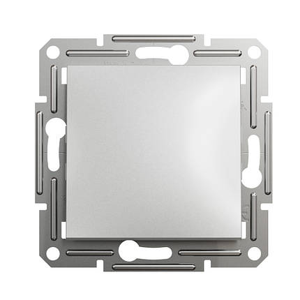 Вимикач кнопковий Schneider Electric Asfora алюміній двоклавішний самозажимний EPH0700161, фото 1