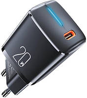 Мережевий зарядний пристрій QOOVI 20W PD Type-C Charger Black ( GC08 )