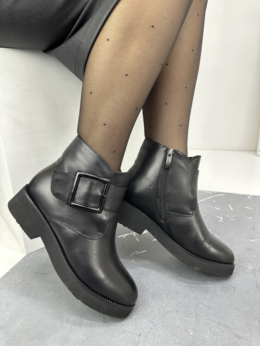 Зимові жіночі черевики Berloni M225 чорні натуральна шкіра 36