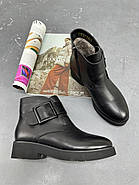 Зимові жіночі черевики Berloni M225 чорні натуральна шкіра 36, фото 7
