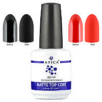 Топ матовый (вельвет) Atica Top Matte Top Coat, 15 мл