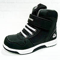 Зимові черевики, термочеревики для хлопчика тм B&G, розміри 32 - 37, чорні.