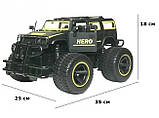 Велика машинка джип позашляховик на радіокеруванні з підсвічуванням фар амортизаторами і дверима що відкриваються, фото 9