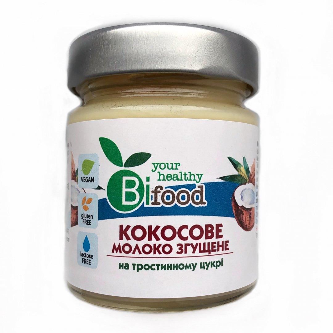 Згущене молоко кокосове на тростинному цукрі 240 г ТМ Bifood