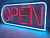 Неонова Led вивіска OPEN (відчинено) 500х200 мм з контролером і пультом, фото 9