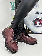 Зимові шкіряні черевики Meldymoor 9006-bordo 37, фото 4