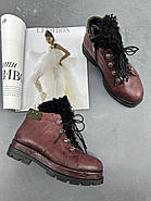 Зимові шкіряні черевики Meldymoor 9006-bordo 37, фото 7