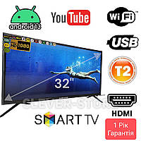 Телевизор Android 13 Smart TV 32 дюйма Samsung 2024 год выпуска Wi-fi, T2, You Tube, HDMI