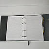 Шкіряний блокнот Графіт на кільцевому механізмі, фото 5
